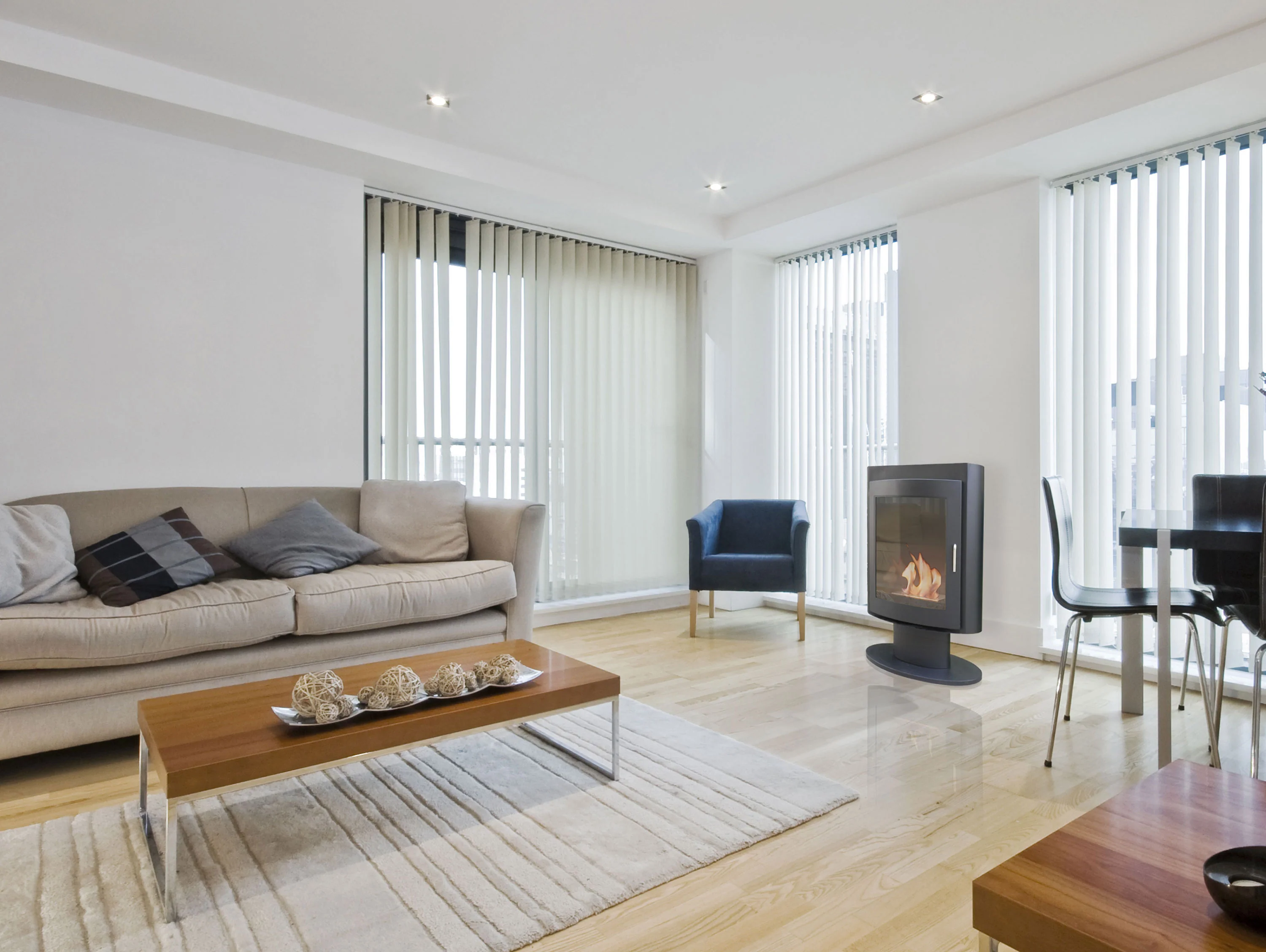 Poêle à léthanol 3kW en acier noir