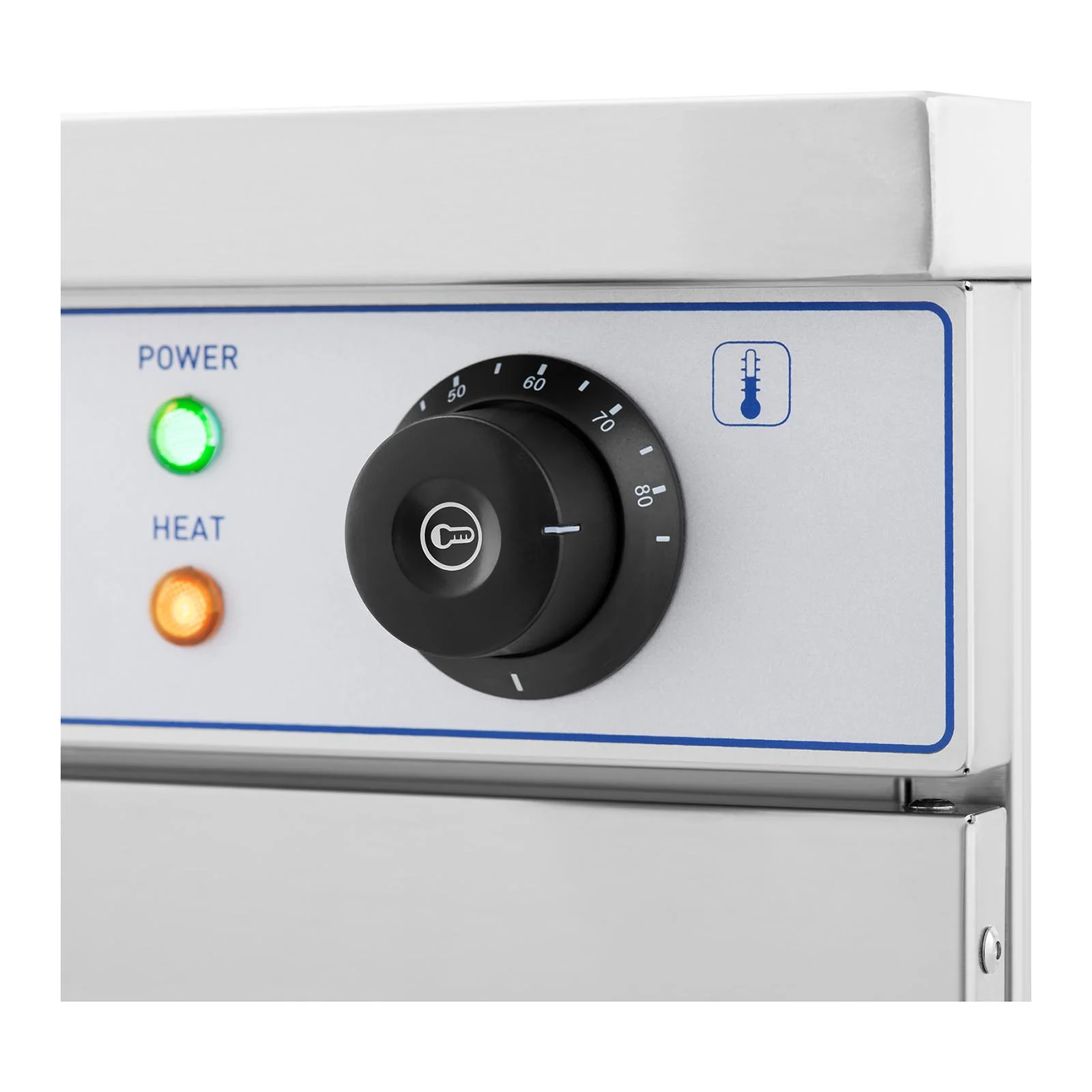 Chauffe-assiette pour 72 pièces 30 à 85 °c armoire électrique (temps de préchauffage réduit, 3 étagères ajustables de 43 x 28 cm chacune, puissance : 800 watts)  14_0004197