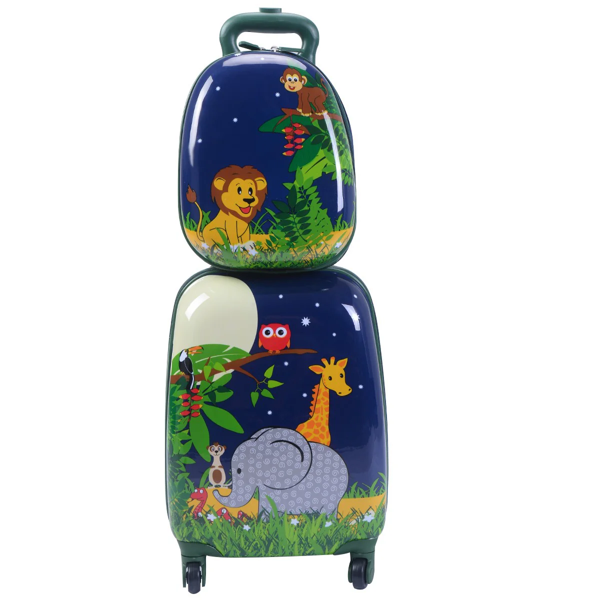 Valise enfant+ sac à dos bagage trolley à roulettes pour enfant motif animaux 20_0001379