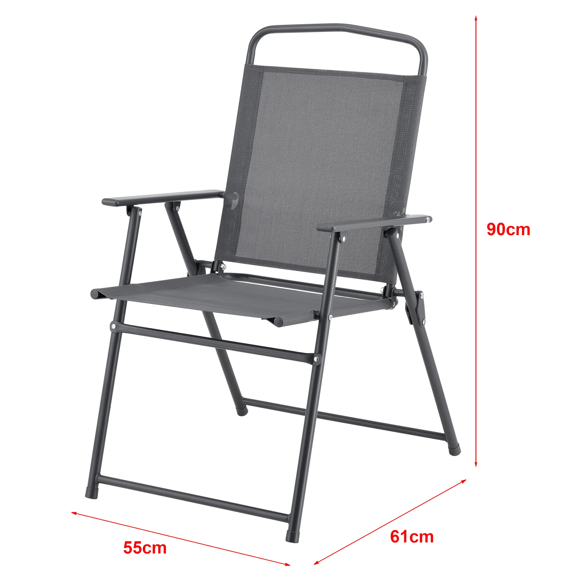 Salon de jardin de 4 places avec parasol verre noir gris foncé 03_0008239