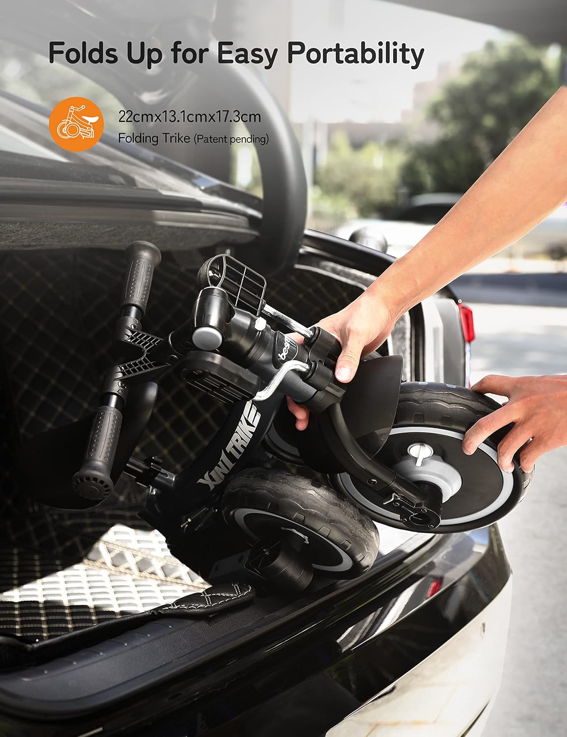 besrey 5 en 1 Tricycle Enfant bébé évolutif 1-4 Ans,Vélo Draisienne,Vélo sans Pédale,Noir