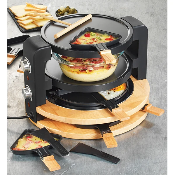 Raclette ronde multifonction 10 poêlons 1500 W Kitchen Chef Professional