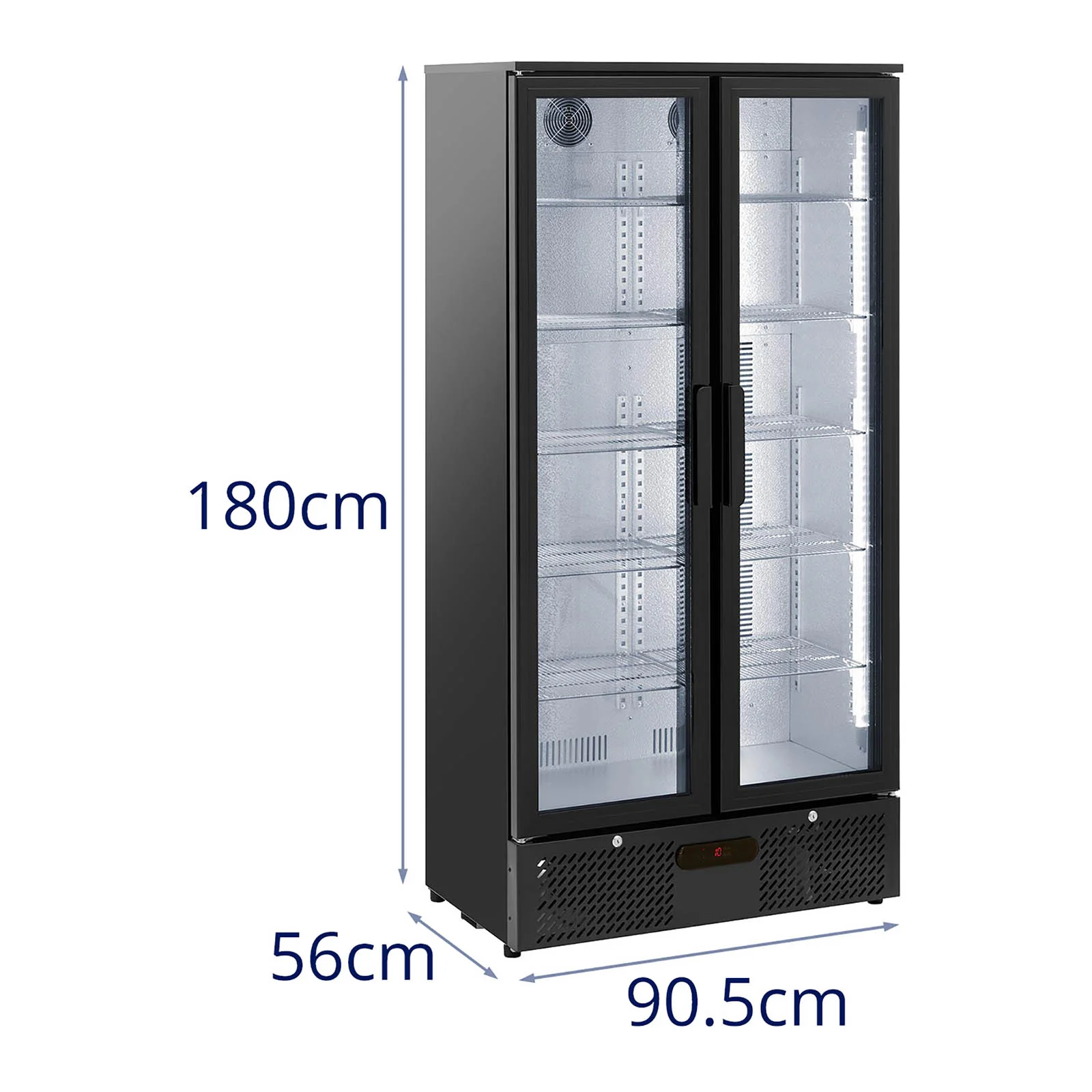 Frigo à boissons acier peint par poudrage 458 litres noir 14_0005343