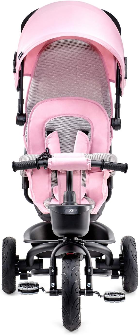 Kinderkraft AVEO Tricycle Bébé volutif, Draisienne volutif, Trike Bebe, Velo Poussette Bebe volutif, Velo Enfant 5 Ans, De 9 Mois, Pliable, Facile  Plier, Accessoires Pratiques, Gris