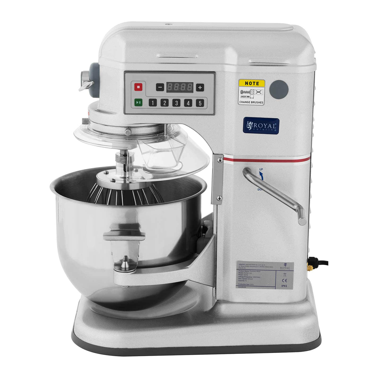 Pétrin professionnel à planétaire spirale pizza boulangerie (650 watts 7 litres capacité: 4kg) 14_0004826