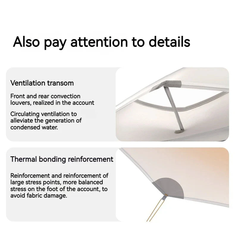 Tente à double-parois ultralégère pour la randonnée, le trekking, le bivouac 2 personnes 930g  Naturehike – Cloud Up Ultralight 10D