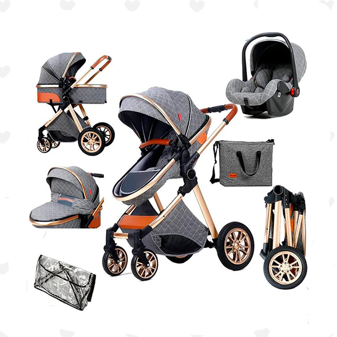 Poussette Haute Pliable 3 en 1