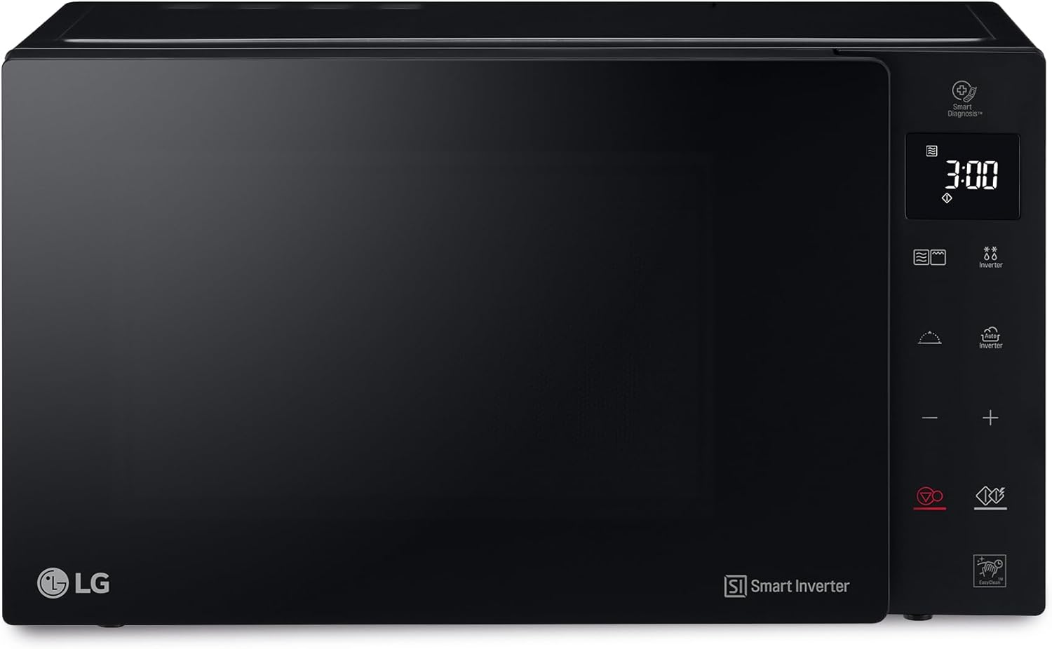 LG MH6535GDS Comptoir de cuisine Four à micro-ondes Smart Inverter avec gril à quartz, 25 L, 1000 W, programmes automatiques, niveaux de puissance réglables, cuisson à vapeur, noir