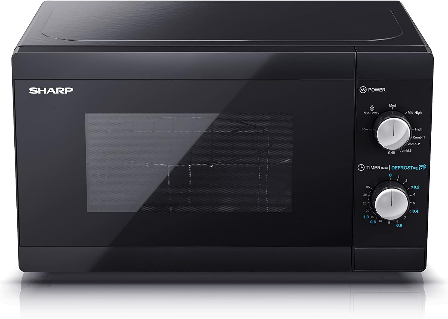 Sharp YC-MG252AE-B, Four micro-ondes, Noir de 25 litres avec gril