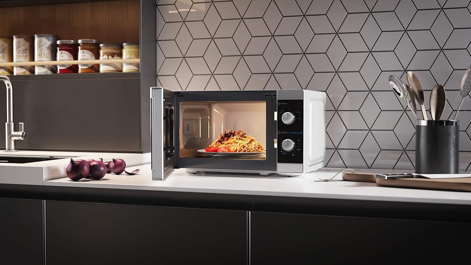 Sharp YC-MG252AE-B, Four micro-ondes, Noir de 25 litres avec gril