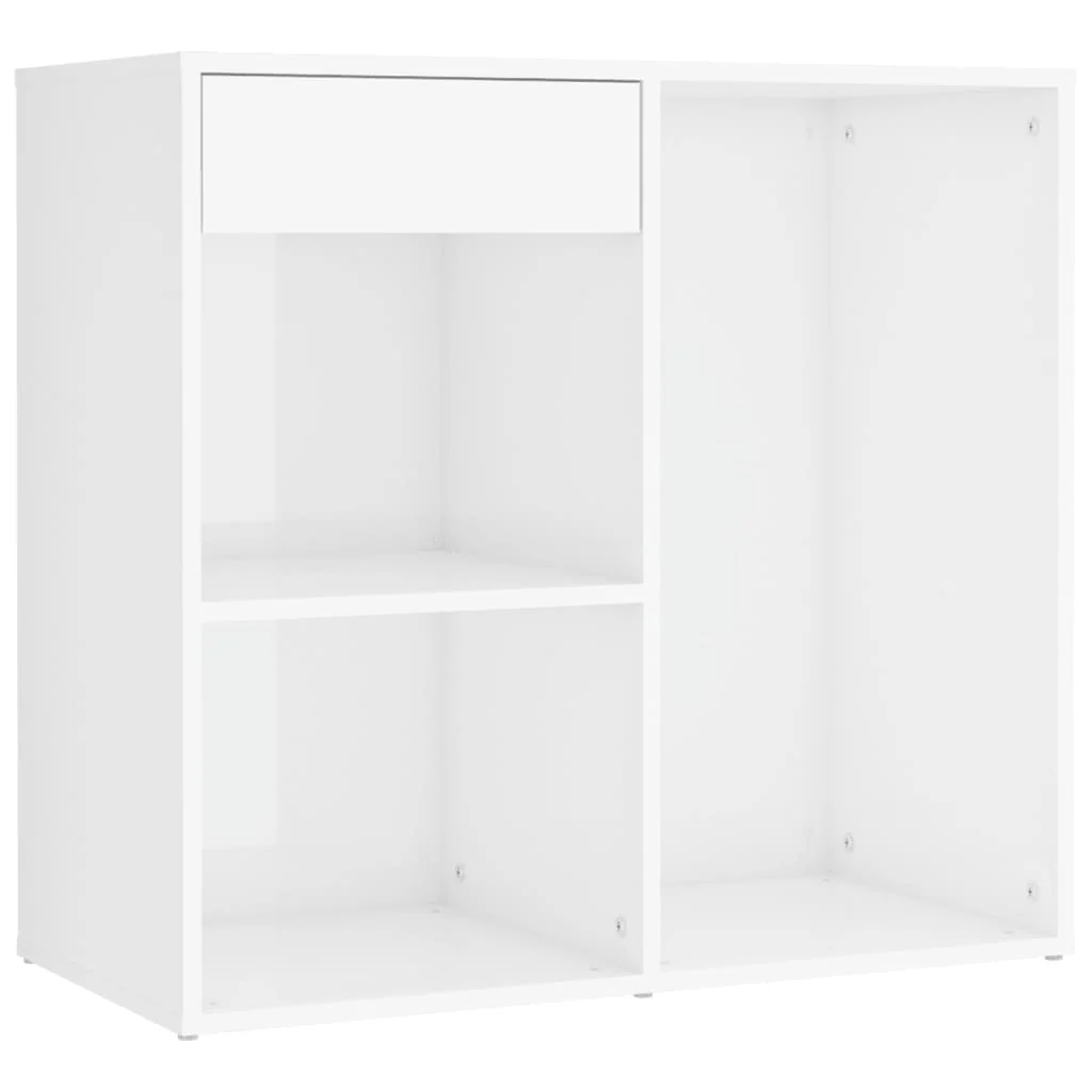 Coiffeuse à led et 2 armoires blanc brillant bois d'ingénierie 02_0006286