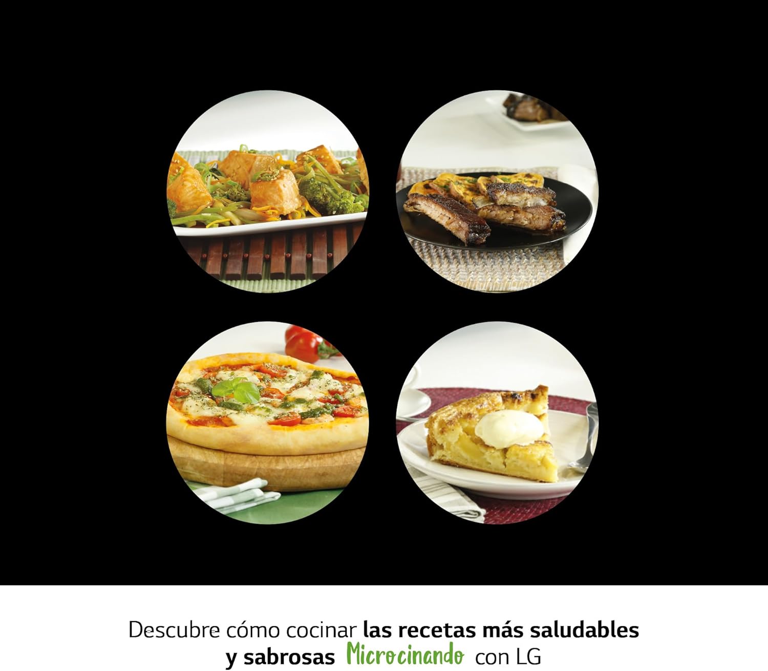 LG MH6535GDS Comptoir de cuisine Four à micro-ondes Smart Inverter avec gril à quartz, 25 L, 1000 W, programmes automatiques, niveaux de puissance réglables, cuisson à vapeur, noir