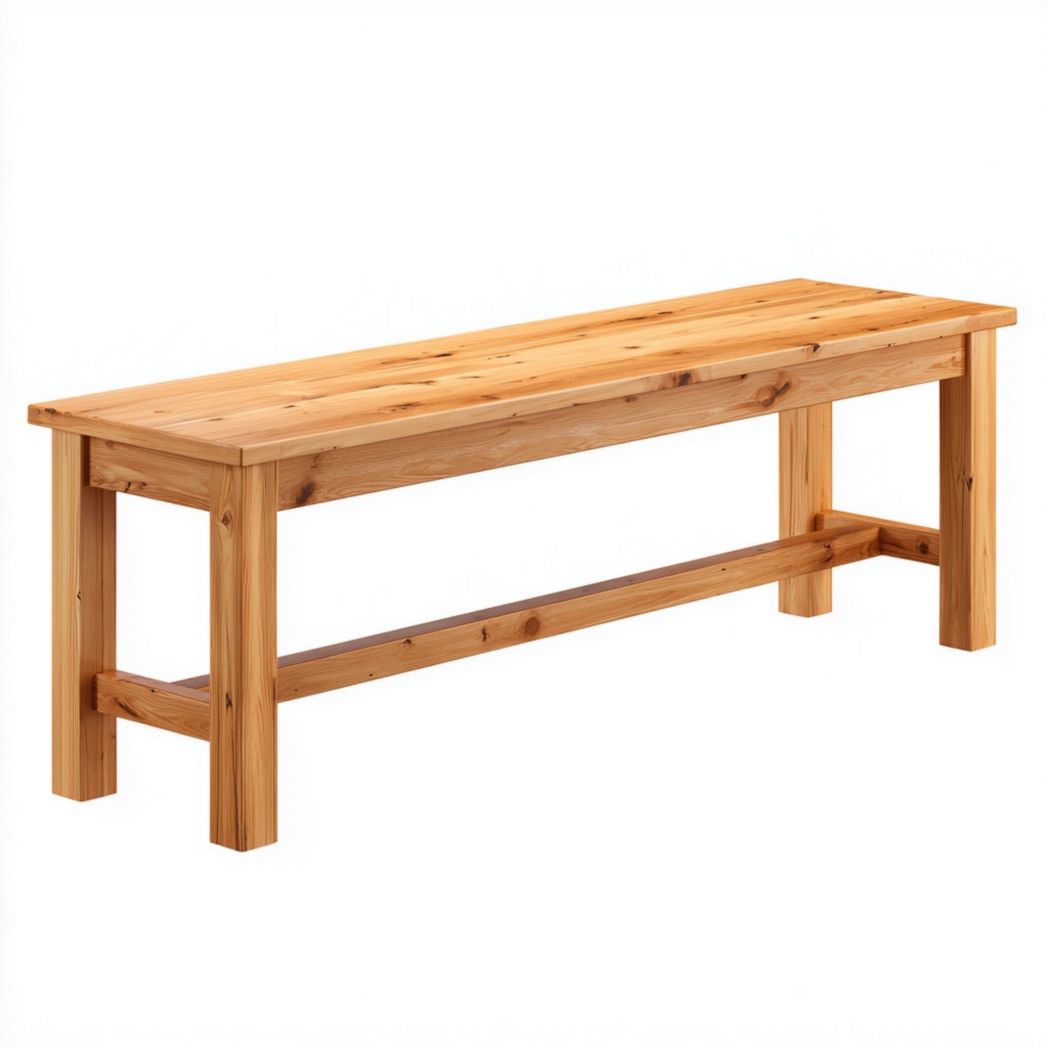 Banc de jardin en bois massif design simple