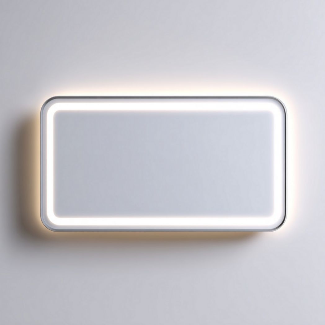Miroir mural rectangulaire avec éclairage LED