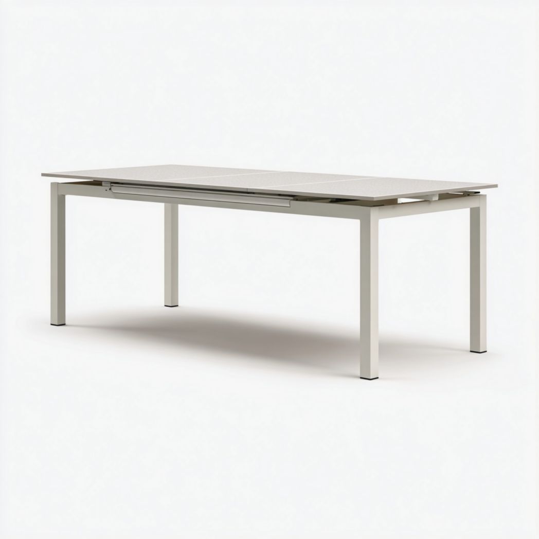 Table de jardin extensible rectangulaire avec structure en aluminium