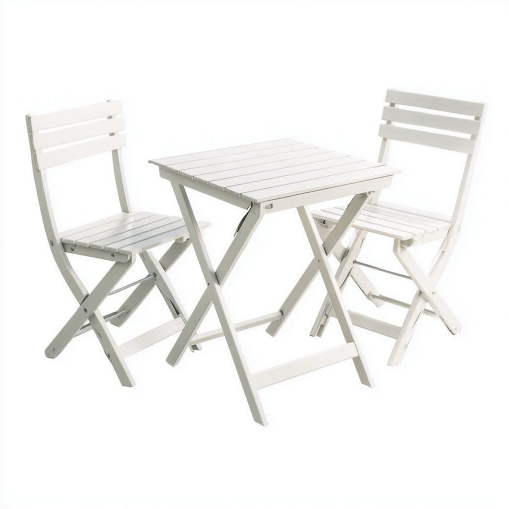 Ensemble de table et chaises de jardin pliantes – 1 table et 2 chaises