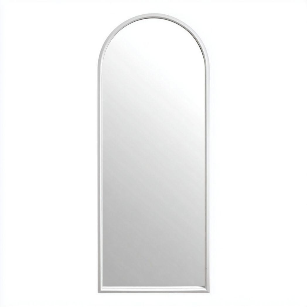 Miroir mural en arc – Cadre blanc