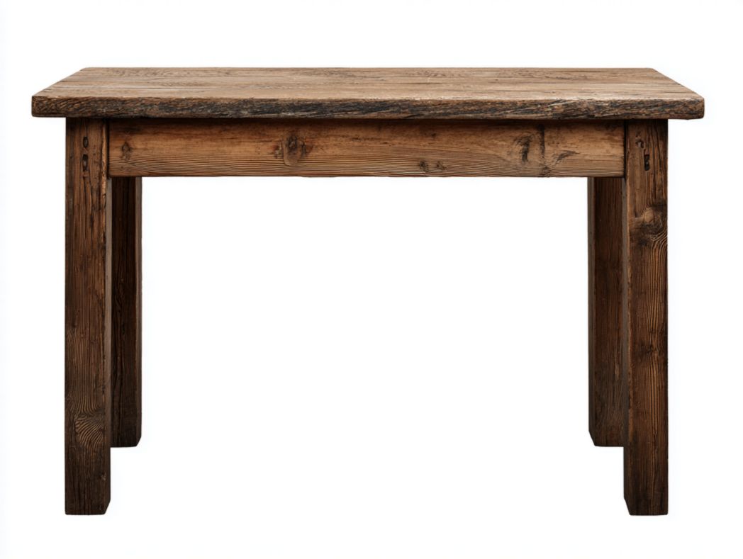 Table de bar en bois massif style rustique finition vieilli
