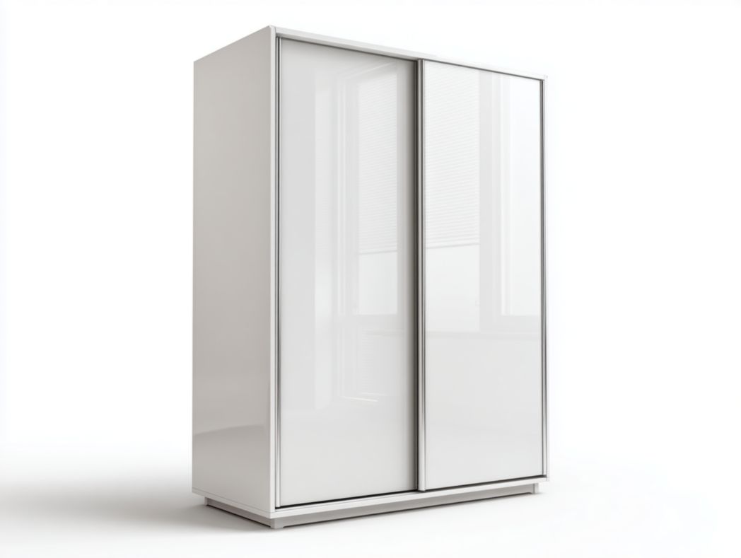 Armoire à portes coulissantes blanc brillant – style moderne avec grande capacité