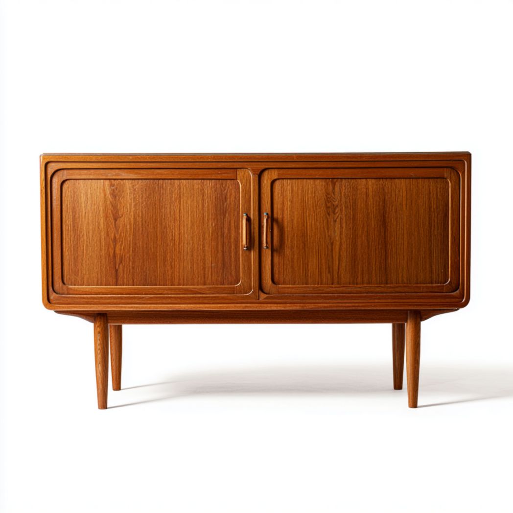 Enfilade en bois, finition brun, deux portes