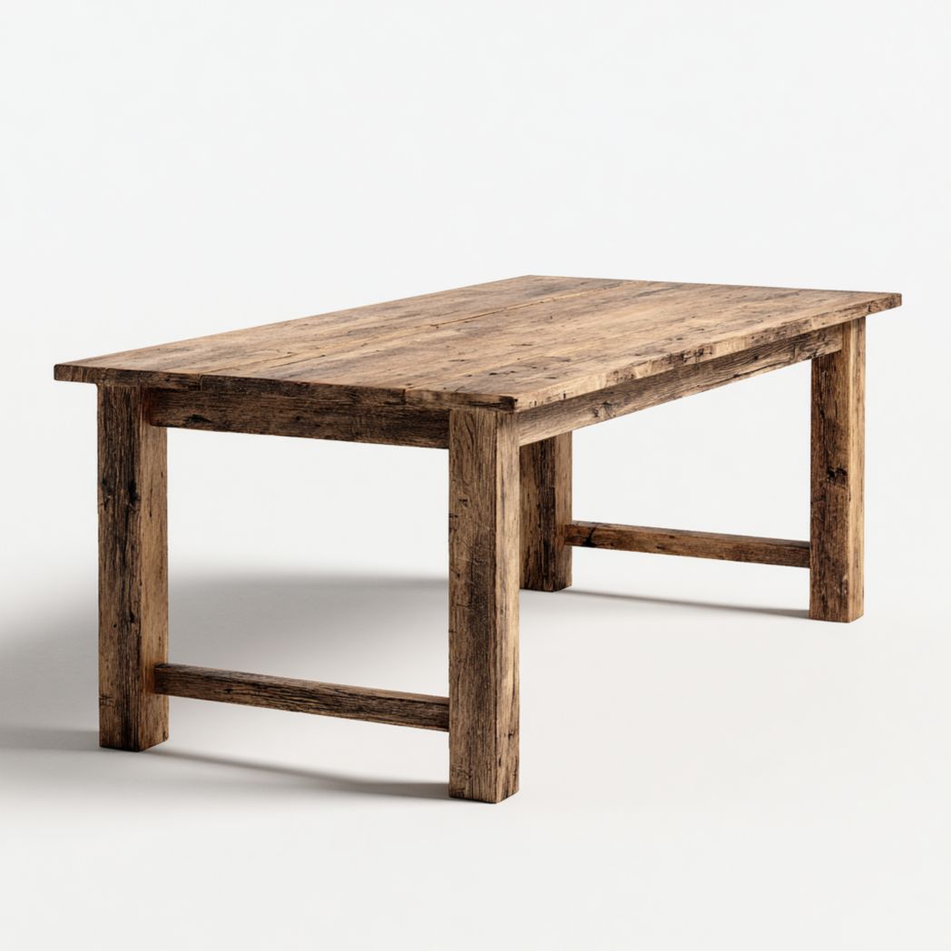 Table basse rectangulaire en bois massif couleur naturelle