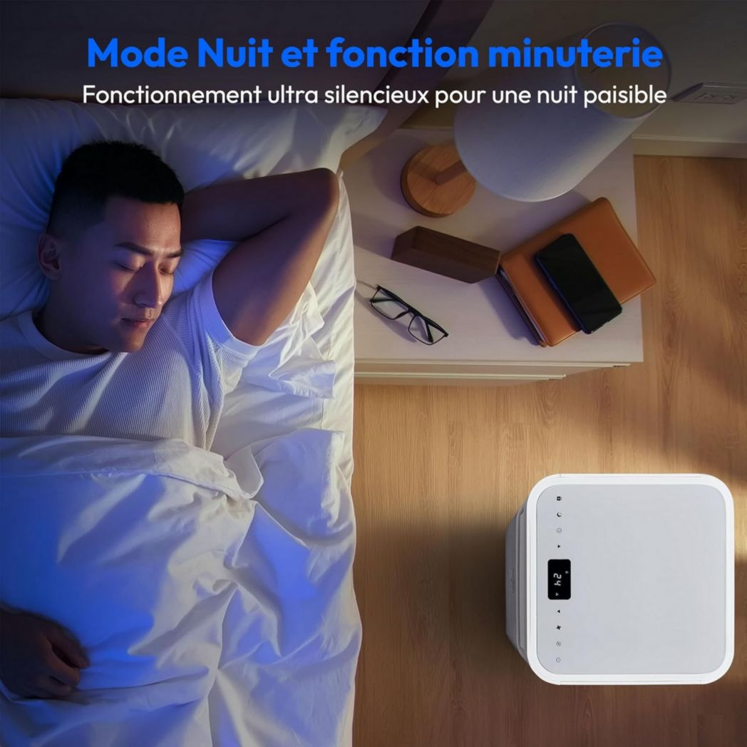 Climatiseur mobile intelligent MEDION P1002 (10 000 BTU, 3 en 1, refroidissement, déshumidification, ventilation, jusqu'à 34 m², kit de joint de fenêtre, mode veille, contrôle Wi-Fi, télécommande, écran, MD 37733)
