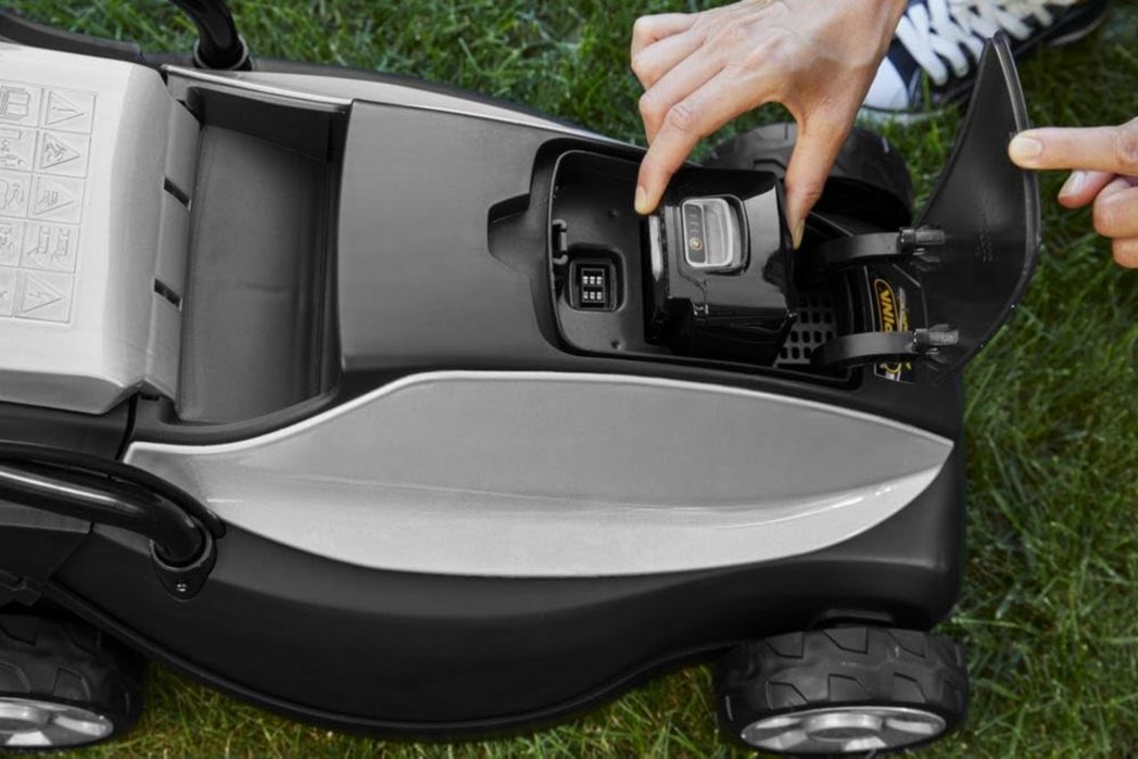 Tondeuse à gazon sans fil Alpina AL1 3020 Li Kit, largeur de coupe 30 cm, avec batterie 20 V (4 Ah) et chargeur