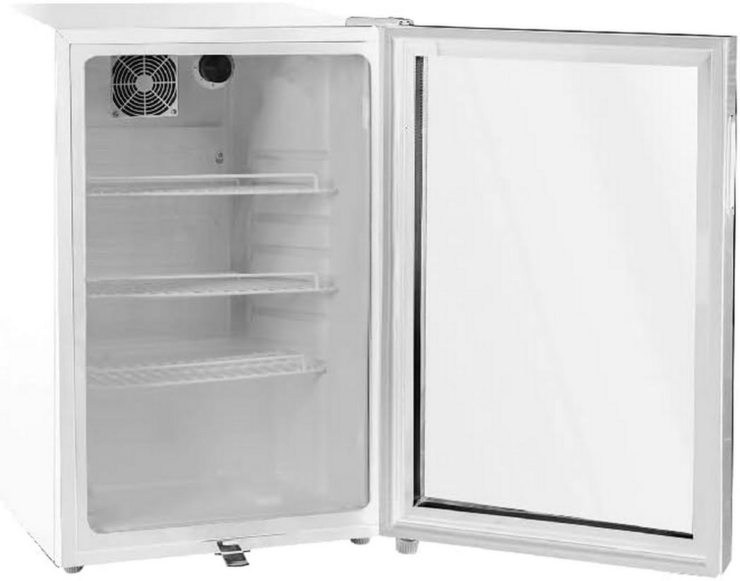 Réfrigérateur à boissons professionnel METRO GPC1088, métal/verre, 43 x 49 x 83 cm, 88 L, réfrigération statique, noir