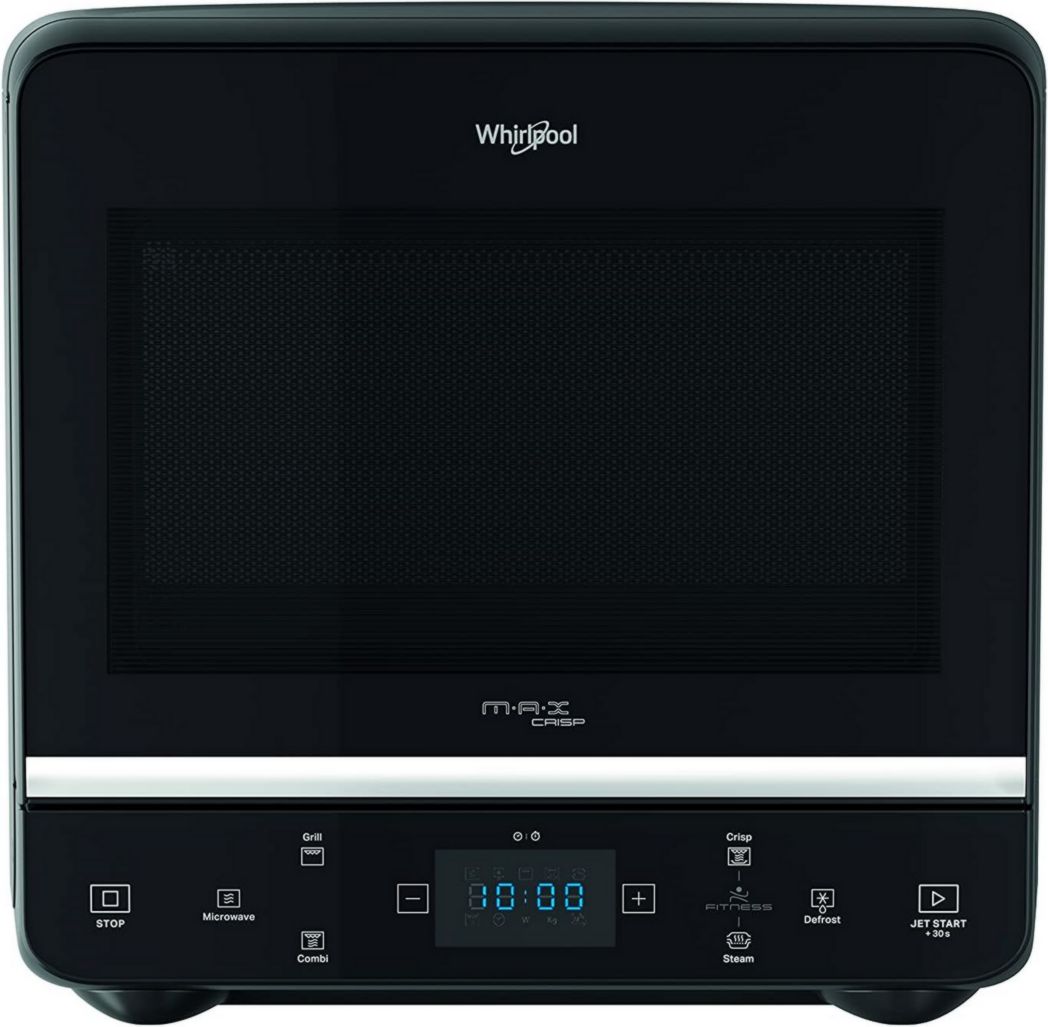 Four à micro-ondes Whirlpool Max 49 MB + grill, 13 L avec vapeur, grille haute, plateau croustillant et poignée