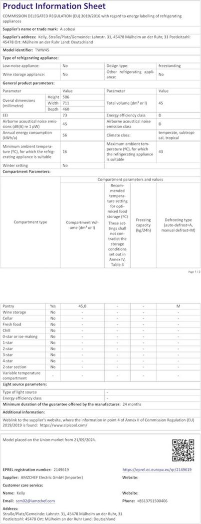 Glacière électrique double zone AAOBOSI 115 L, compresseur WiFi, 12 V/24 V et 100-240 V, pour camping, -20 °C à 20 °C, pour voiture, camion, bateau, camping, caravane, voyage, maison