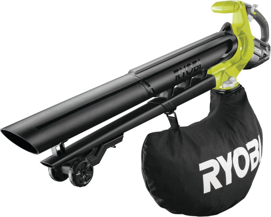 RYOBI - Souffleur aspirateur broyeur sans fil 18 volts ONE+, sans balais - 201 km/h (livré sans batterie) - OBV18
