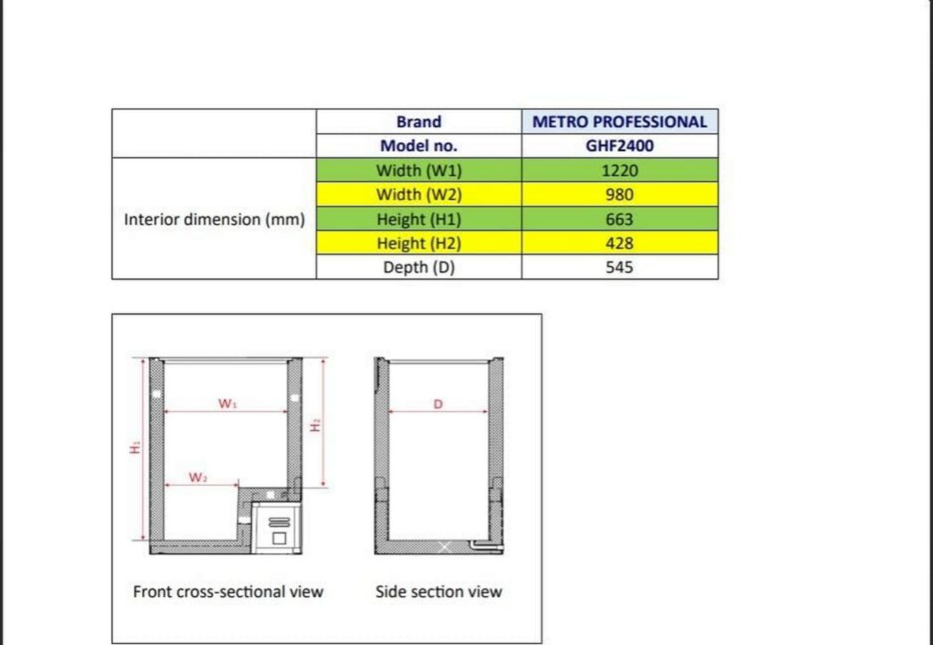 Congélateur coffre professionnel METRO GHF2700S, acier, 188 x 73,5 x 94,5 cm, 700 L, 125 W, 3 paniers, éclairage LED, avec serrure, blanc/gris