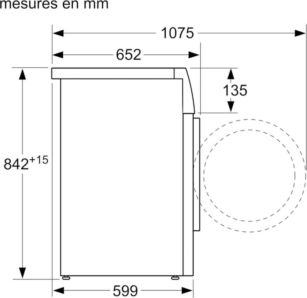 Sèche-linge à condensation Bosch WTN85V07FF Série 4 - Silencieux - Pose libre - 7 kg - 112 L - Blanc