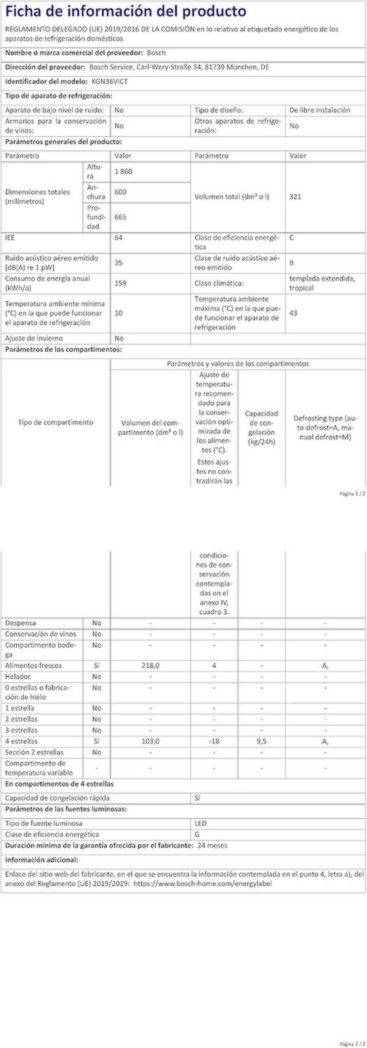 Réfrigérateur combiné pose libre Bosch KGN39AIAT, Série 6, 363 L, 203 x 60 (H x L), acier inoxydable anti-traces de doigts