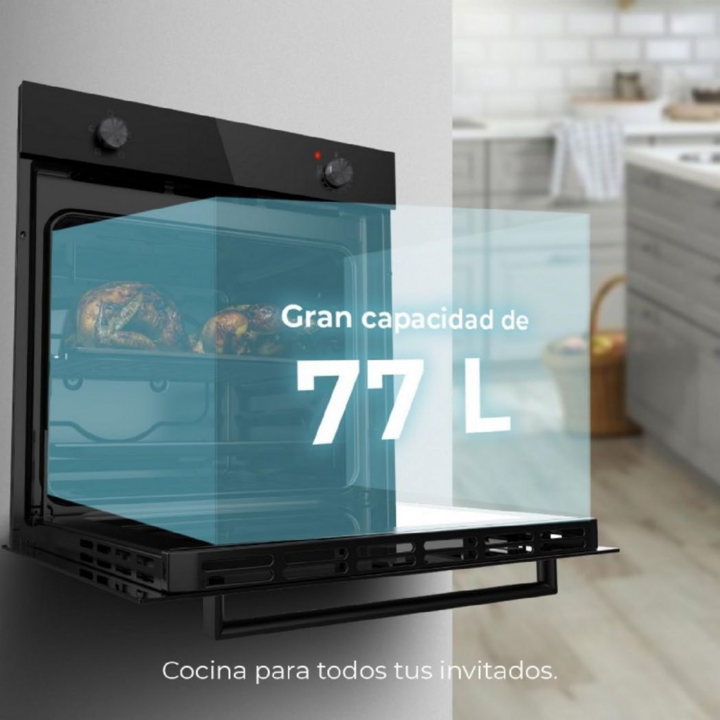 Four encastrable Cecotec Bolero Hexa C134500 Inox A 45 cm. 2600 W, capacité 56 L, basse consommation, 4 fonctions, minuterie, nettoyage vapeur, cuisson vapeur