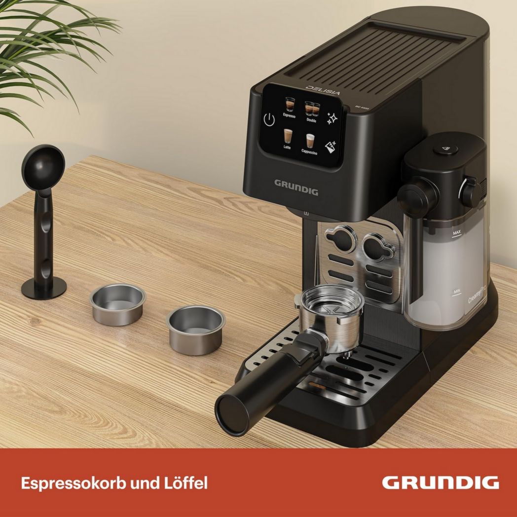 De'Longhi Dedica Style EC685.M, Machine à expresso avec buse à mousse de lait professionnelle, seulement 15 cm de large, réservoir de 1 L, boîtier en métal, compatible avec les dosettes ESE, métal