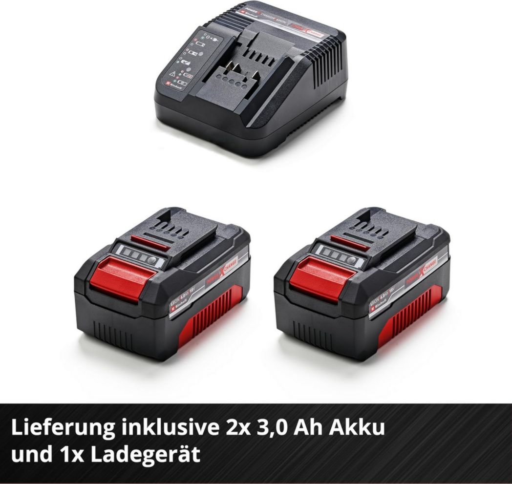 Tondeuse à gazon sans fil Einhell GE-CM 18/30 Li Kit Power X-Change (18 V, largeur de coupe 30 cm, surface recommandée 150 m²) Livrée avec batterie 3,0 Ah et chargeur