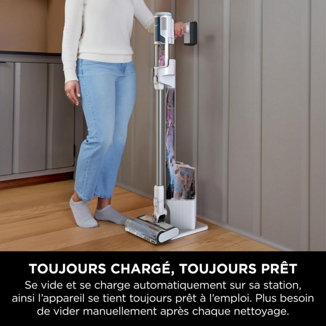 Aspirateur sans fil Shark Detect Clean & Empty IW3612AMZEU, blanc, 240 W, 2 litres