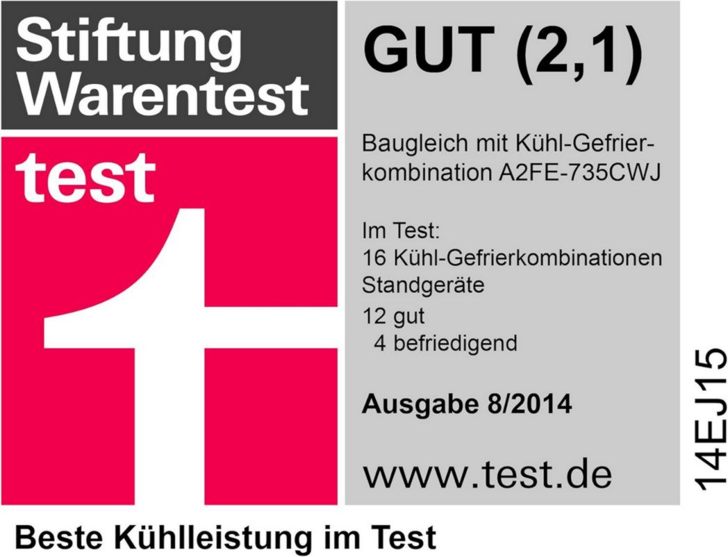 Réfrigérateur/Congélateur Haier A2FE735CFJ - Efficacité énergétique A++ - Hauteur : 190 cm - Capacité : 347 l - Tiroirs de congélation 3D - Aspect inox.