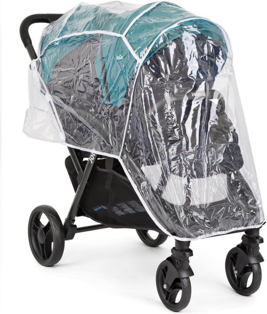 Joie - Evalite™ Duo - Poussette double légère - Siège arrière plat inclinable - Compatible siège auto et nacelle - Suspension 4 roues - Harnais SoftTouch 5 points - Convient dès la naissance
