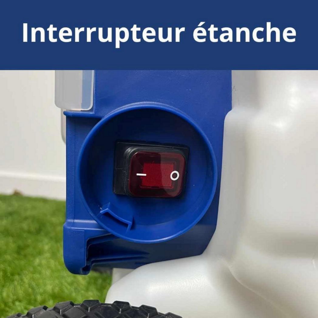 Pulvérisateur électrique OUTIWAX Pro Sprayer - 2 batteries + cloche de pulvérisation - Jet jusqu'à 10 m à 13 m - Capacité 35 L - 4 buses de pulvérisation - Pulvérisateur de toit électrique longue portée