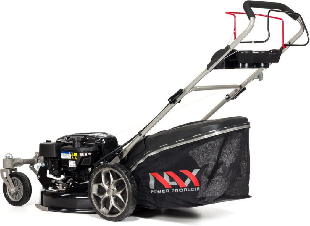NAX POWER PRODUCTS Moteur Briggs & Stratton 5000S Série 875Exi 190cc ReadyStart Largeur de coupe 56cm Panier 75L Roues pivotantes avant Tondeuse à gazon autopropulsée à essence