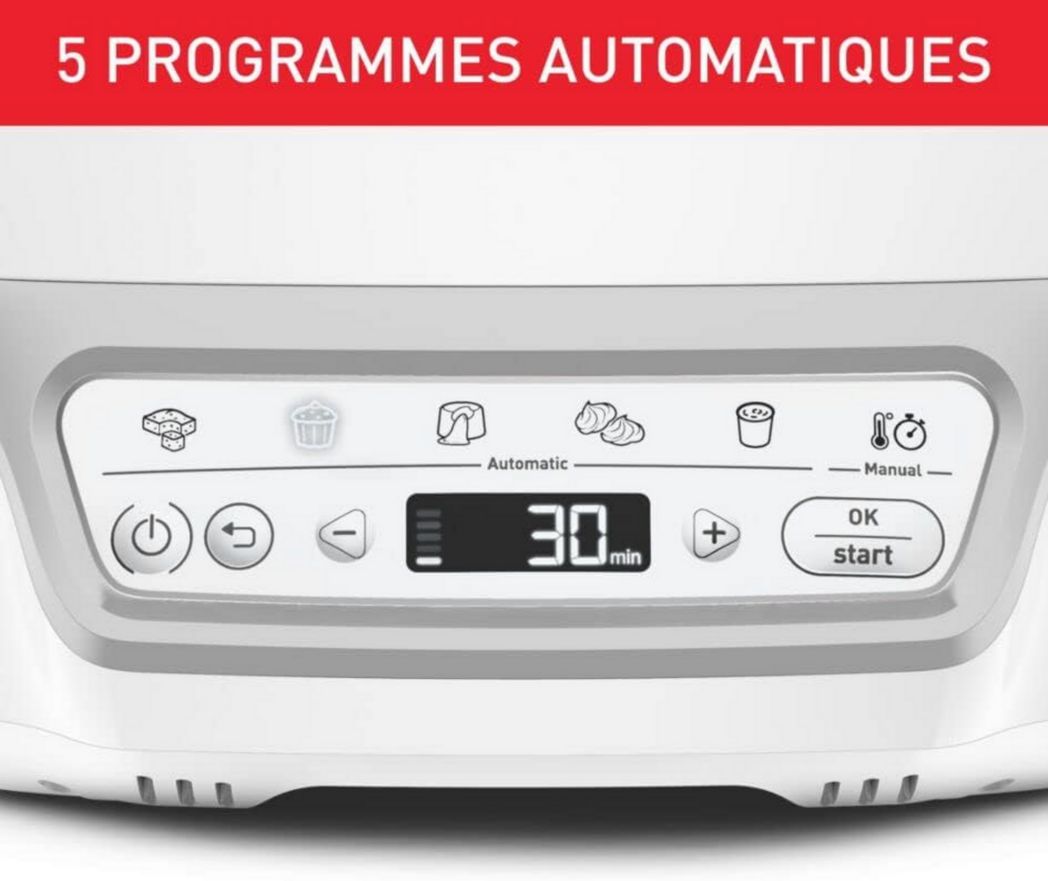 Tefal Cake Factory Délices Silver Maxi pack, Machine à gâteaux intelligente, 5 programmes automatiques, 1 mode manuel, Moules CreaBake, Application de recettes, Compatible CreaBake, KD812110