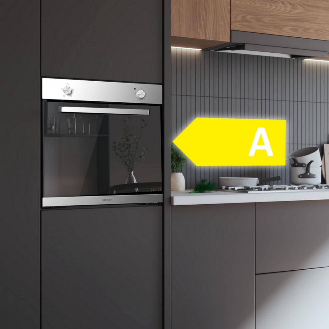 Four encastrable Cecotec Bolero Hexa C134500 Inox A 45 cm. 2600 W, capacité 56 L, basse consommation, 4 fonctions, minuterie, nettoyage vapeur, cuisson vapeur