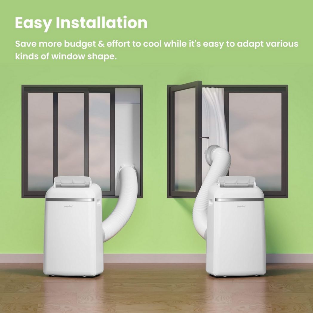 Climatiseur portable COMFEE' 9000 BTU/h 2,6 kW, 3 en 1, refroidisseur, déshumidificateur, ventilateur, fonction Follow me, minuterie, mode nuit, pour salon et maison de 33 m³/88 m³, MPPH-09CRN7, R290