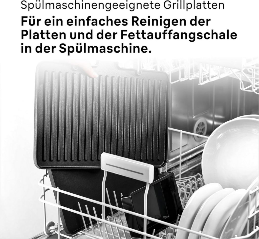 Braun MultiGrill 9 CG 9047, appareil à panini électrique avec plaques de cuisson, cuisson, gaufres, 2 thermostats indépendants, 3 positions de cuisson, plaques lavables au lave-vaisselle, 2 000 W, noir/acier inoxydable