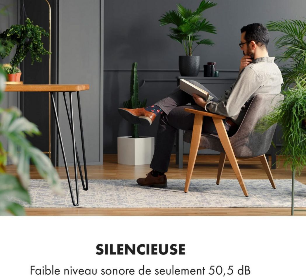 Climatiseur portable silencieux Klarstein, climatiseur portable 5 en 1, mini climatiseur, purificateur et éliminateur d'odeurs, mode nuit, déshumidificateur d'air, faible consommation, 10 000 BTU, climatiseurs