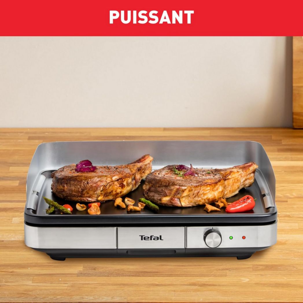Plancha électrique Tefal Maxi Plancha XXL 10/12 personnes Plancha intérieure et extérieure Inox CB690D12