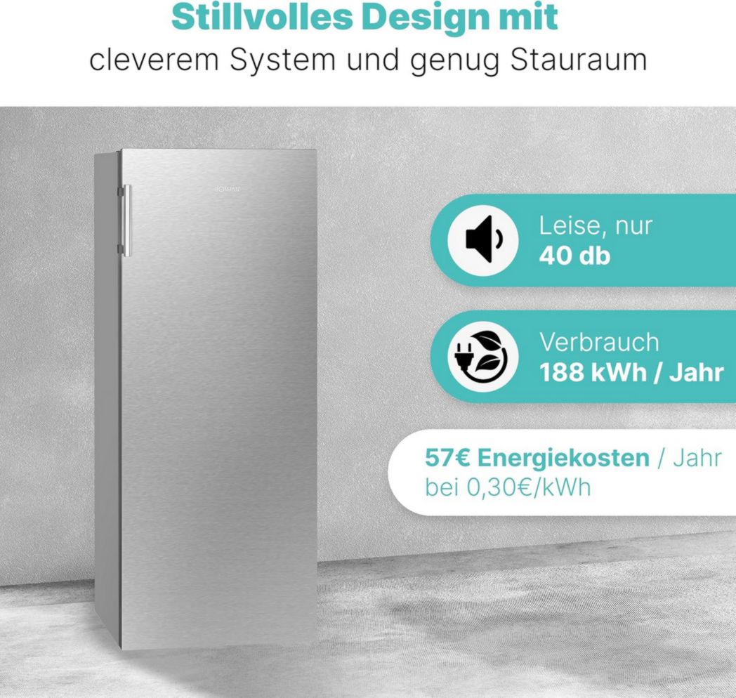 Congélateur Bomann GS7317-1 165L Blanc, Volume net : 165 litres, Pose libre, Éclairage intérieur LED, Température réglable, Silencieux, Congélateur économique 4 étoiles