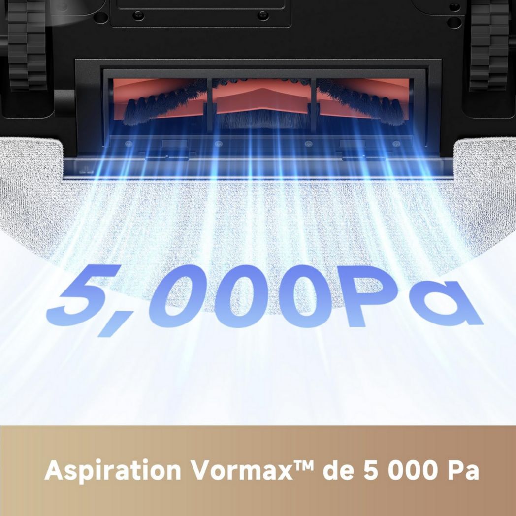 Aspirateur robot MOVA E30 Ultra avec vidage automatique, nettoyage automatique des serpillères, technologie RoboSwing, élévation de la serpillère de 10,5 mm, aspiration 7 000 Pa